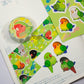 Round Green Parrots Washi Tape