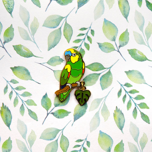 Blue-fronted Amazon Parrot Pin