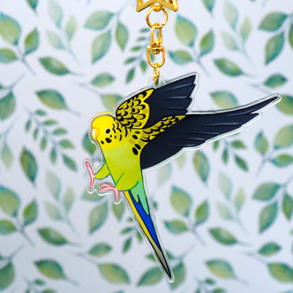 Budgie Acrylic Keychain