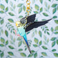 Budgie Acrylic Keychain