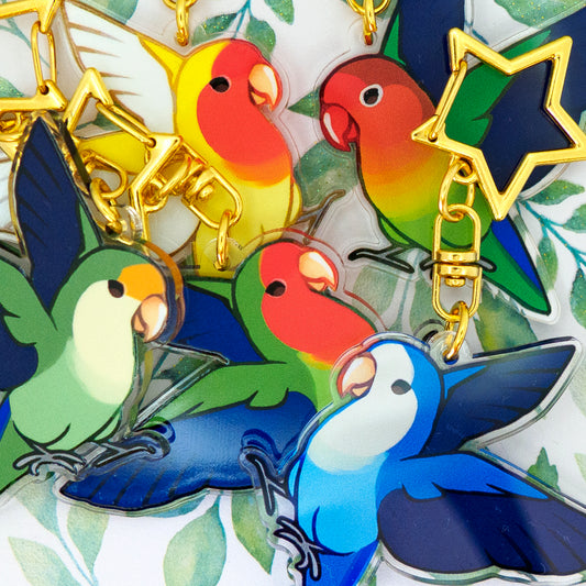 Lovebird Acrylic Keychain