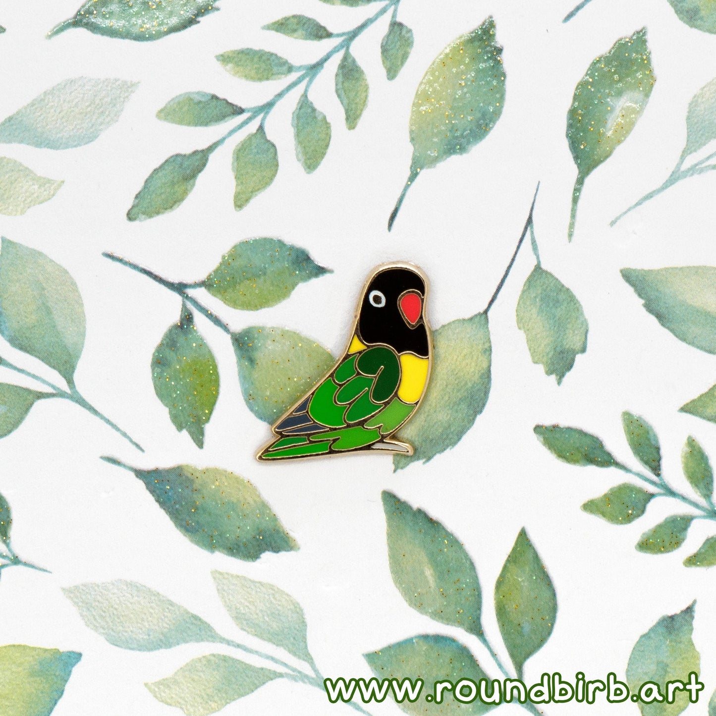 Masked Lovebird Mini Pin