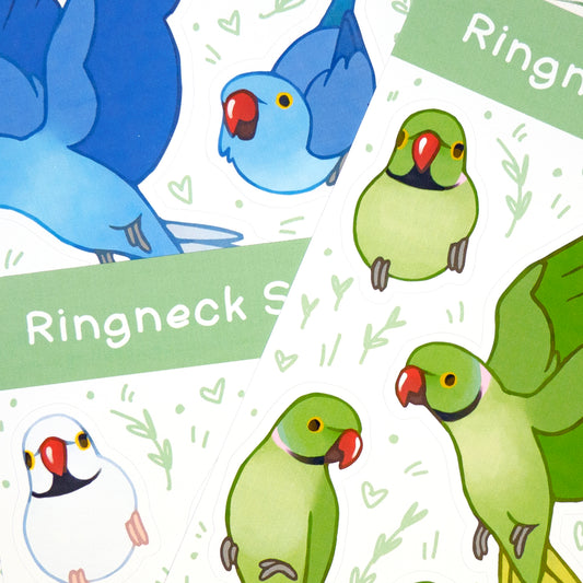Ringneck Parrot Stickersheet