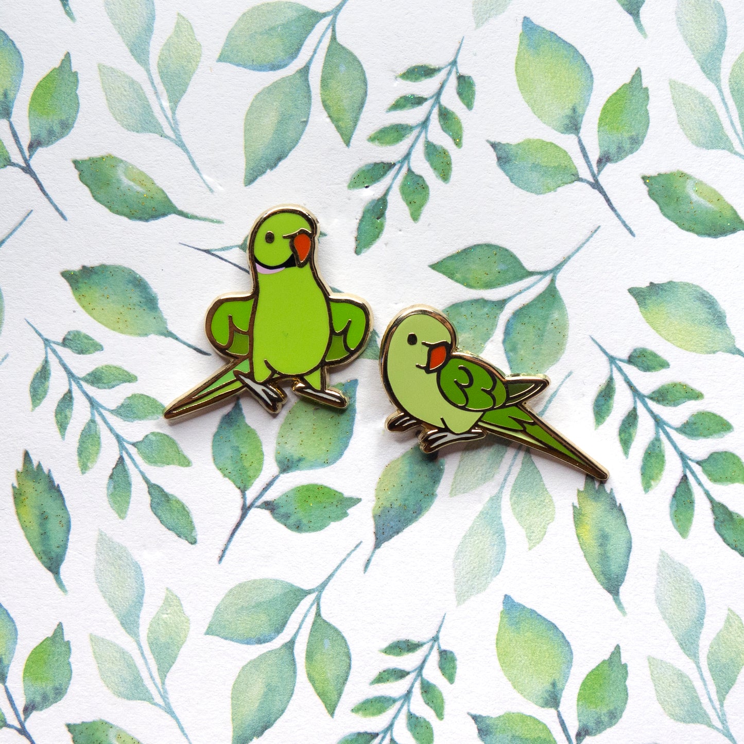 Ringneck Couple Duo Pins