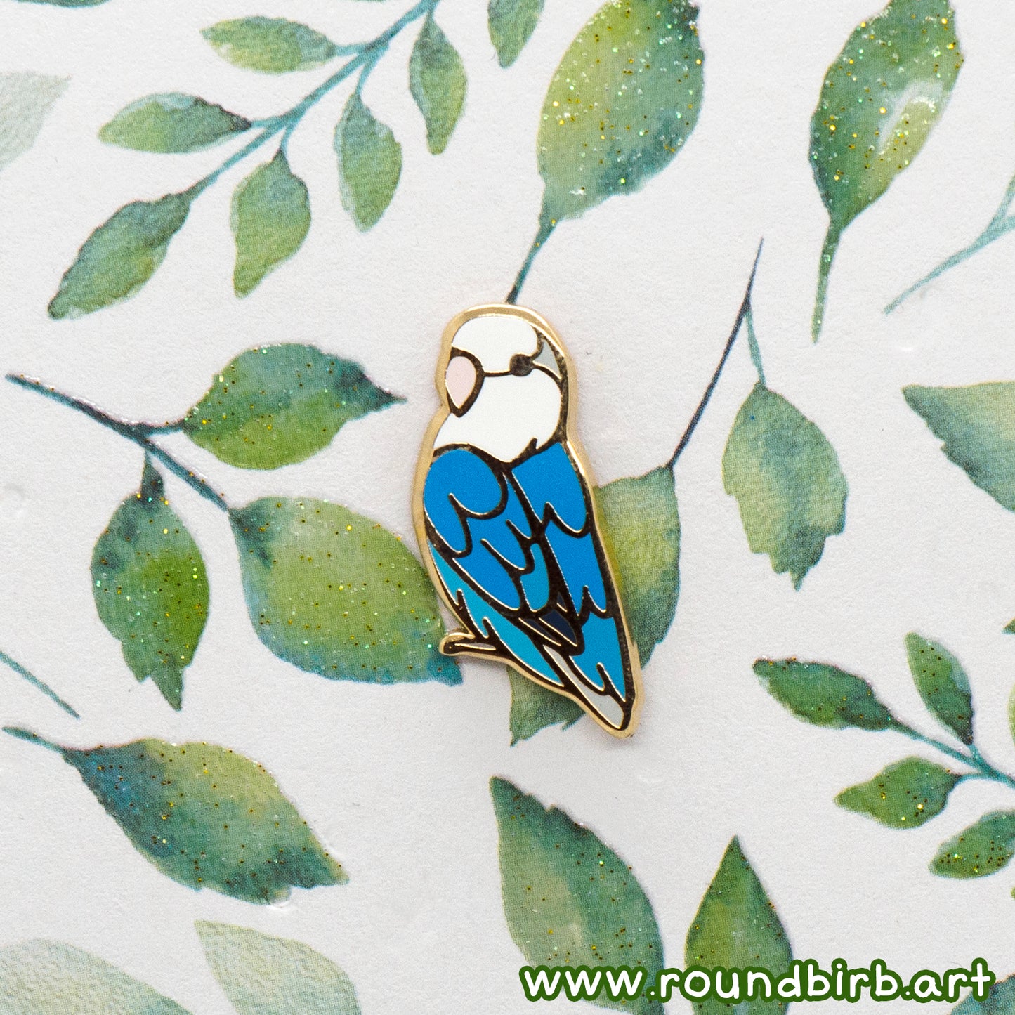 Opaline Peach-Faced Lovebird Mini Pin