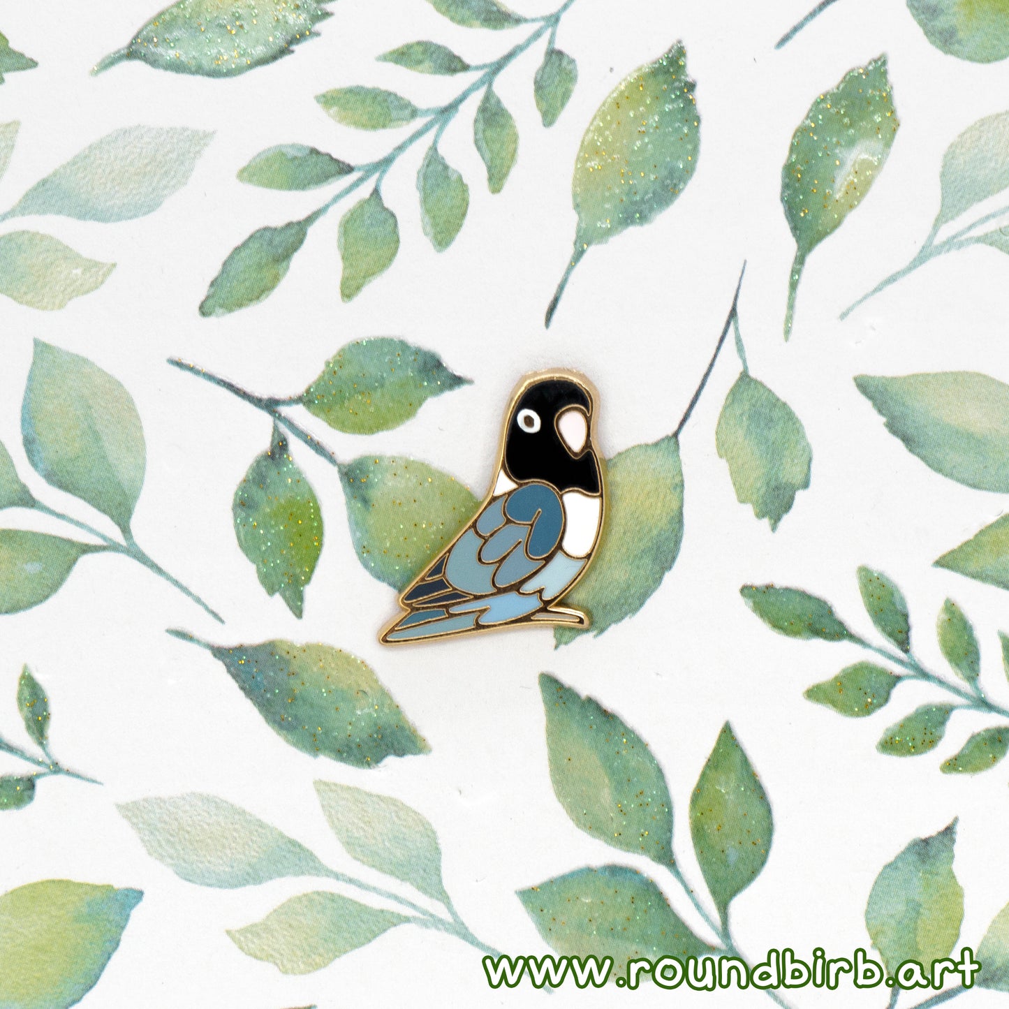 Masked Lovebird Mini Pin