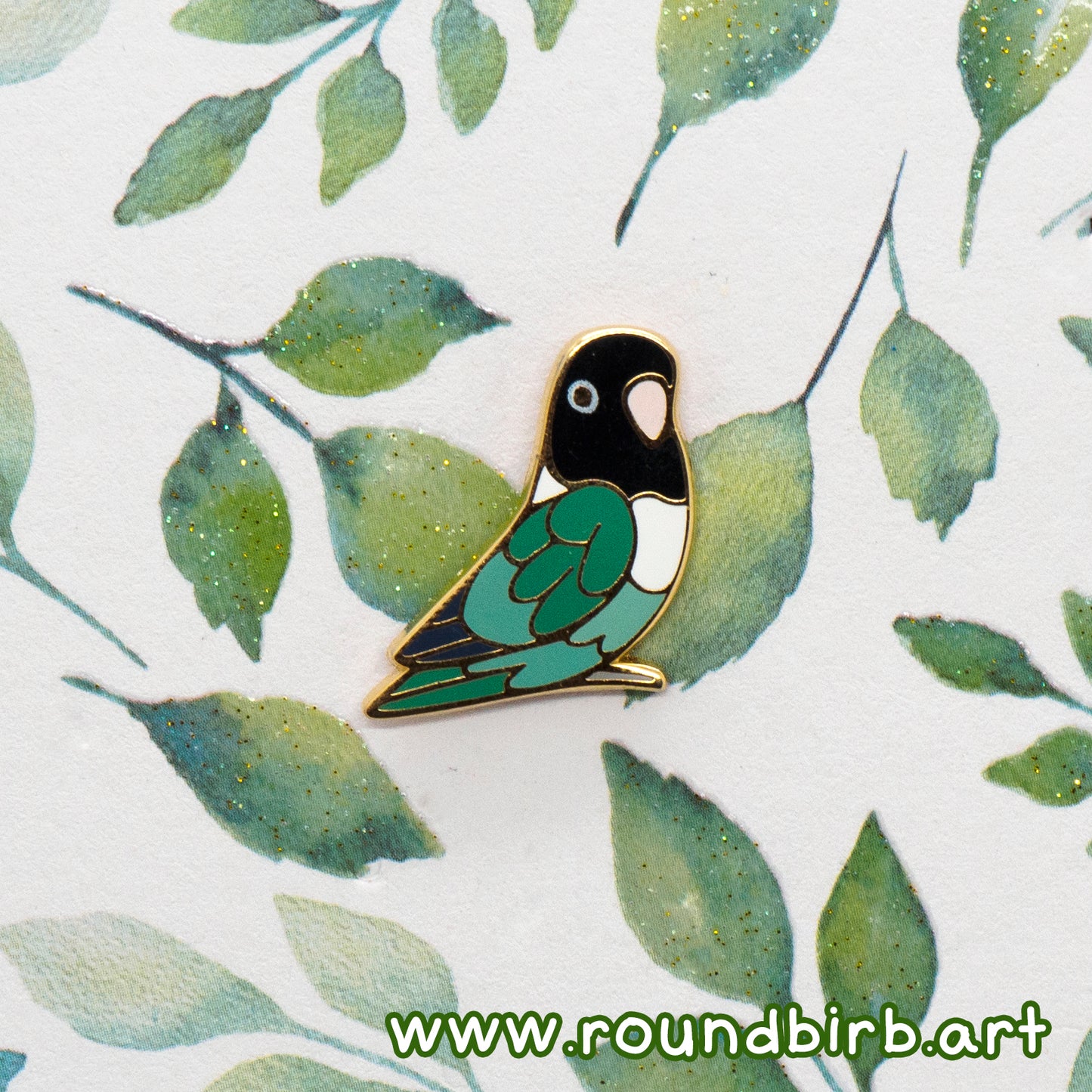 Masked Lovebird Mini Pin