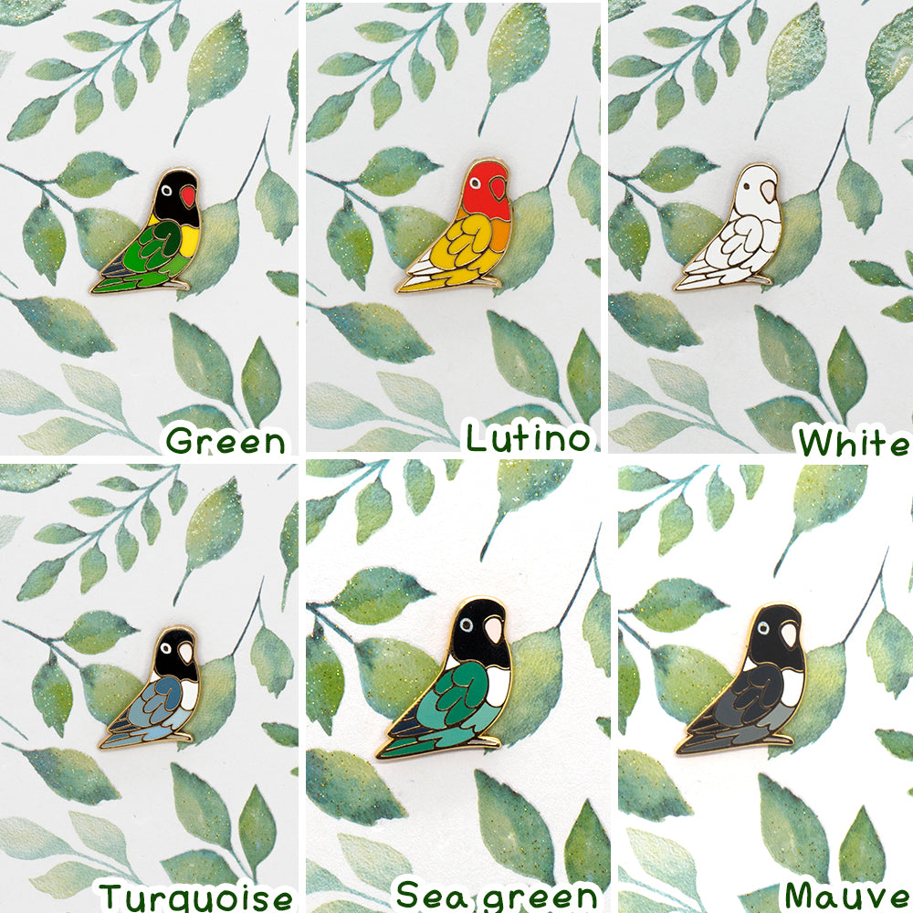 Masked Lovebird Mini Pin