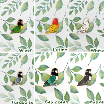 Masked Lovebird Mini Pin
