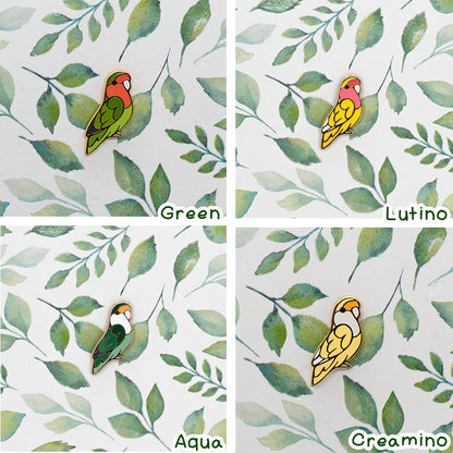 Peach-Faced Lovebird Mini Pin
