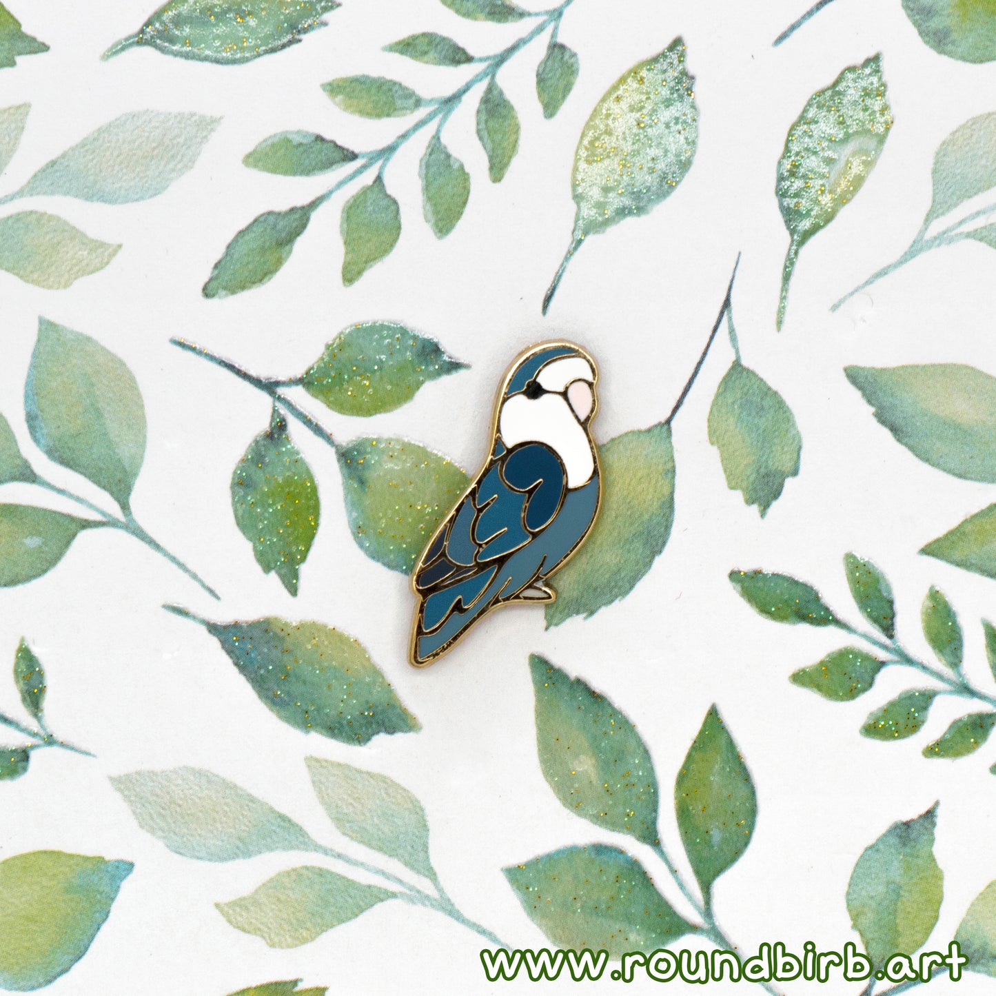 Peach-Faced Lovebird Mini Pin