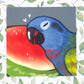 Pionus and Watermelon Mini Print