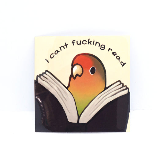 "I can't read" Vinyl Sticker