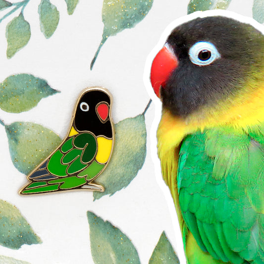 Masked Lovebird Mini Pin