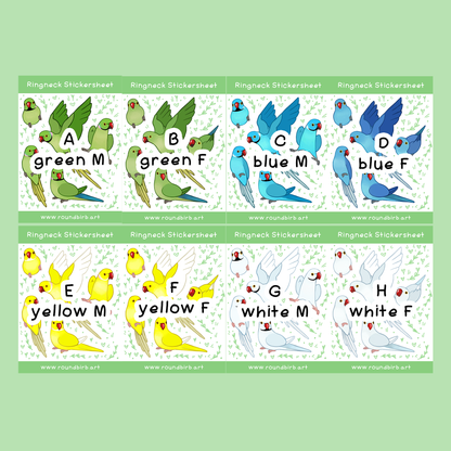 Ringneck Parrot Washi Stickersheet