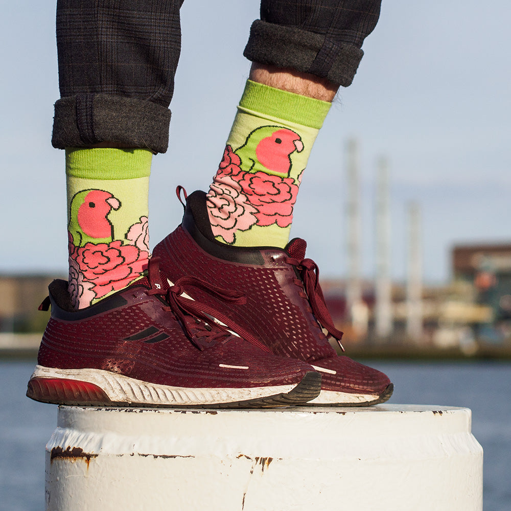 Lovebirds & Carnations Cotton Socks