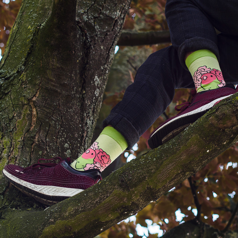 Lovebirds & Carnations Cotton Socks