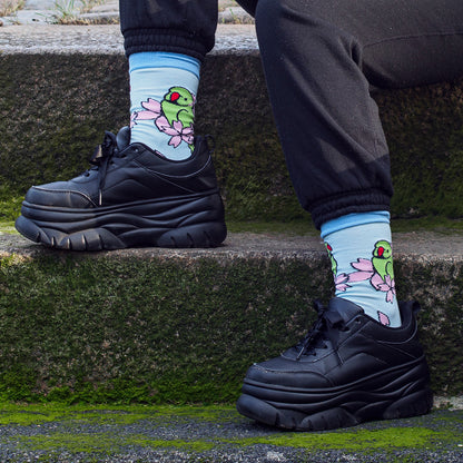 Ringneck & Blossoms Cotton Socks